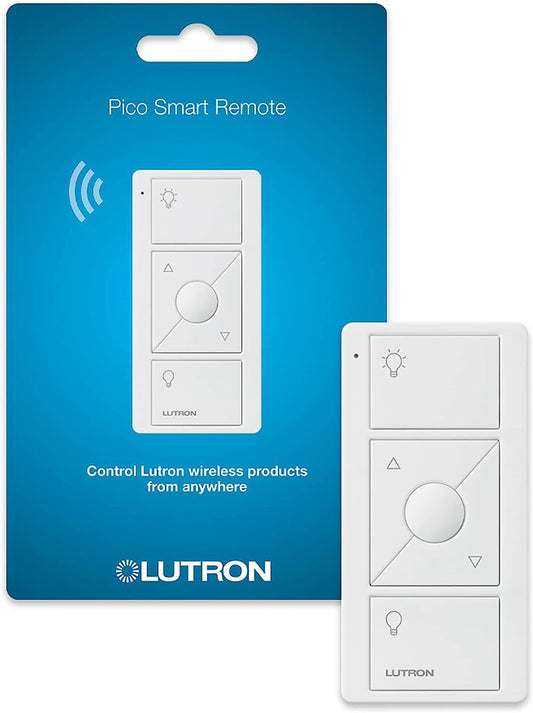 Lutron Pico Smart Remote Control for Caséta Smart Dimmer Switch | PJ2-3BRL-WH-L01R | White  Lutron   