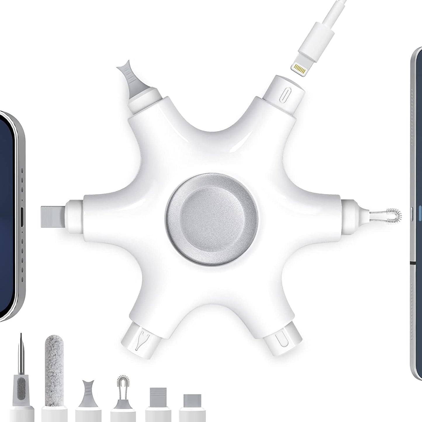 Phone Cleaning Kit Iphone Cleaner Earbuds Cleaner Kit- Repair Charging Port, Lightning Cables(And Type C), Speaker, Electonic Cleaner Tool for All Devices Cellphone Airpods Ipad  Grete Gotye   