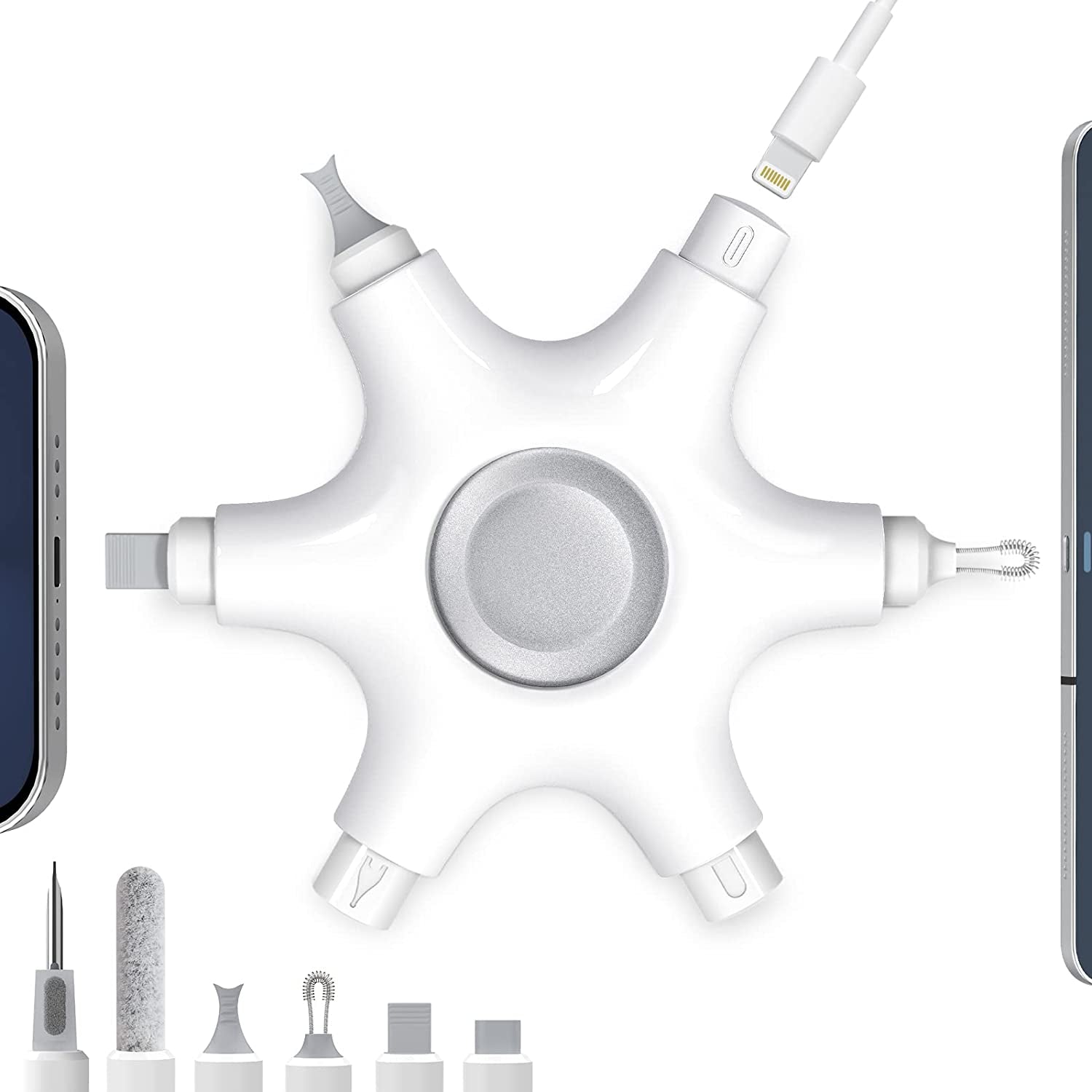 Phone Cleaning Kit Iphone Cleaner Earbuds Cleaner Kit- Repair Charging Port, Lightning Cables(And Type C), Speaker, Electonic Cleaner Tool for All Devices Cellphone Airpods Ipad  Grete Gotye   