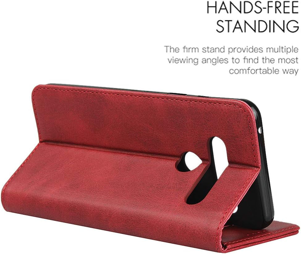 Jaorty for LG G8 Wallet Case 2019 Release,Premium PU Leather Flip Folio Case with Card Slot,Stand Holder and Magnetic Closure [TPU Shockproof Interior Protective Case] for LG G8 Thinq,Lg G8,Red  Jaorty   