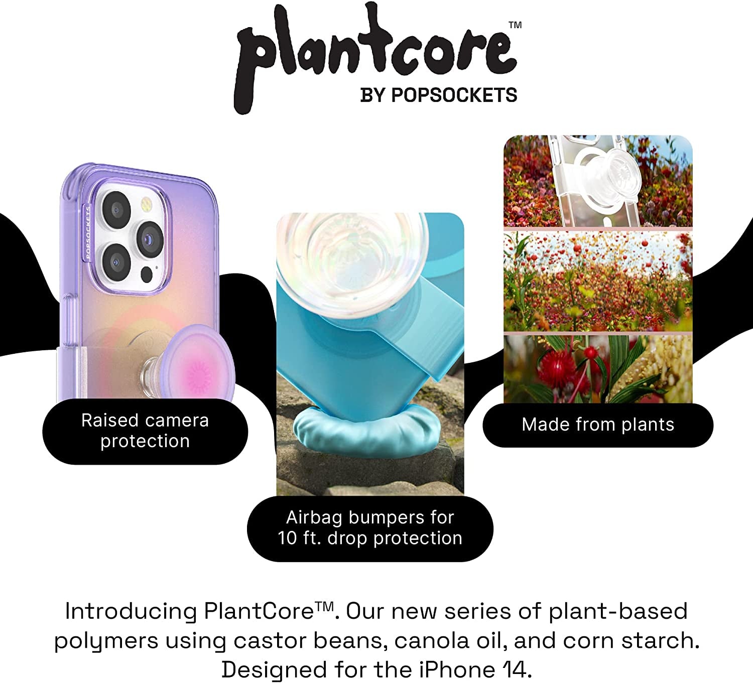 Popsockets Iphone 14 Pro Case with Phone Grip and Slide Compatible with Magsafe, Phone Case for Iphone 14 Pro, Wireless Charging Compatible - Pink Translucent  PopSockets   