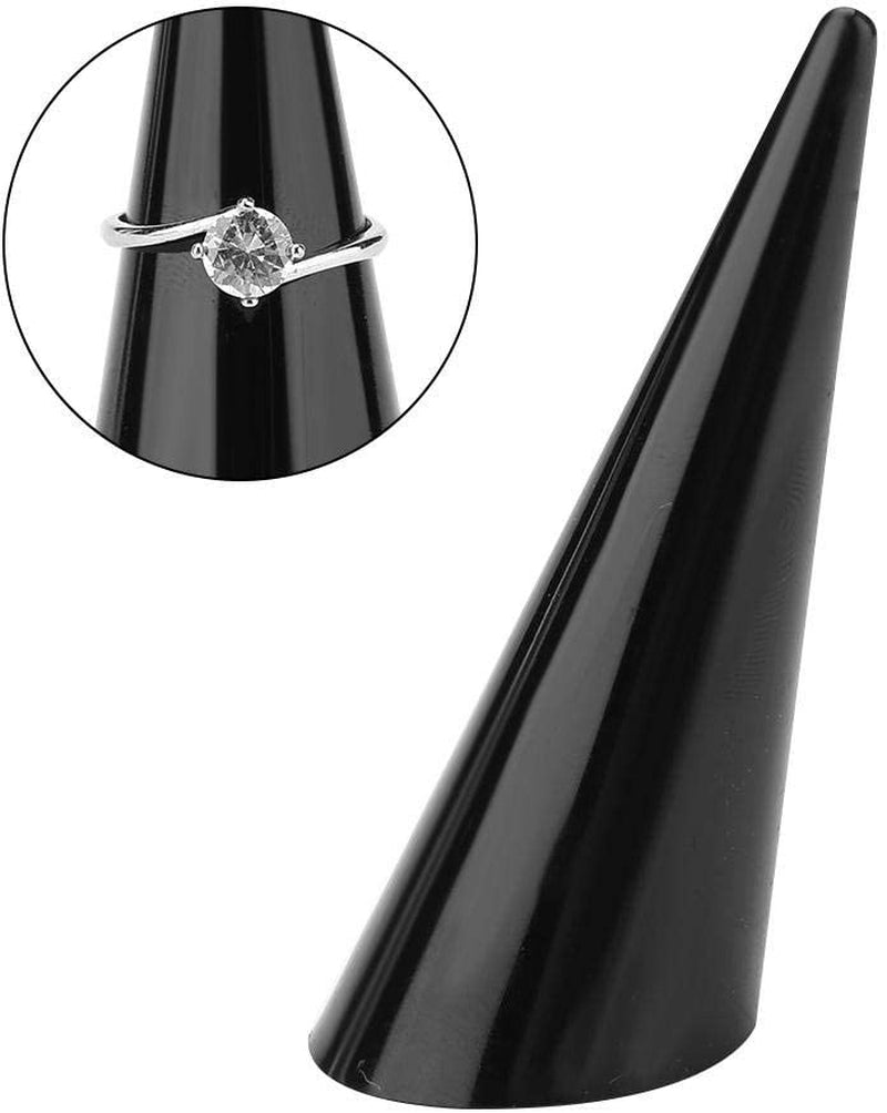 Finger Ring Jewelry Display, 5Pcs Single Finger Display Ring Holder Showcase Stand Jewelry Rings Organizer(Black)  Semme   