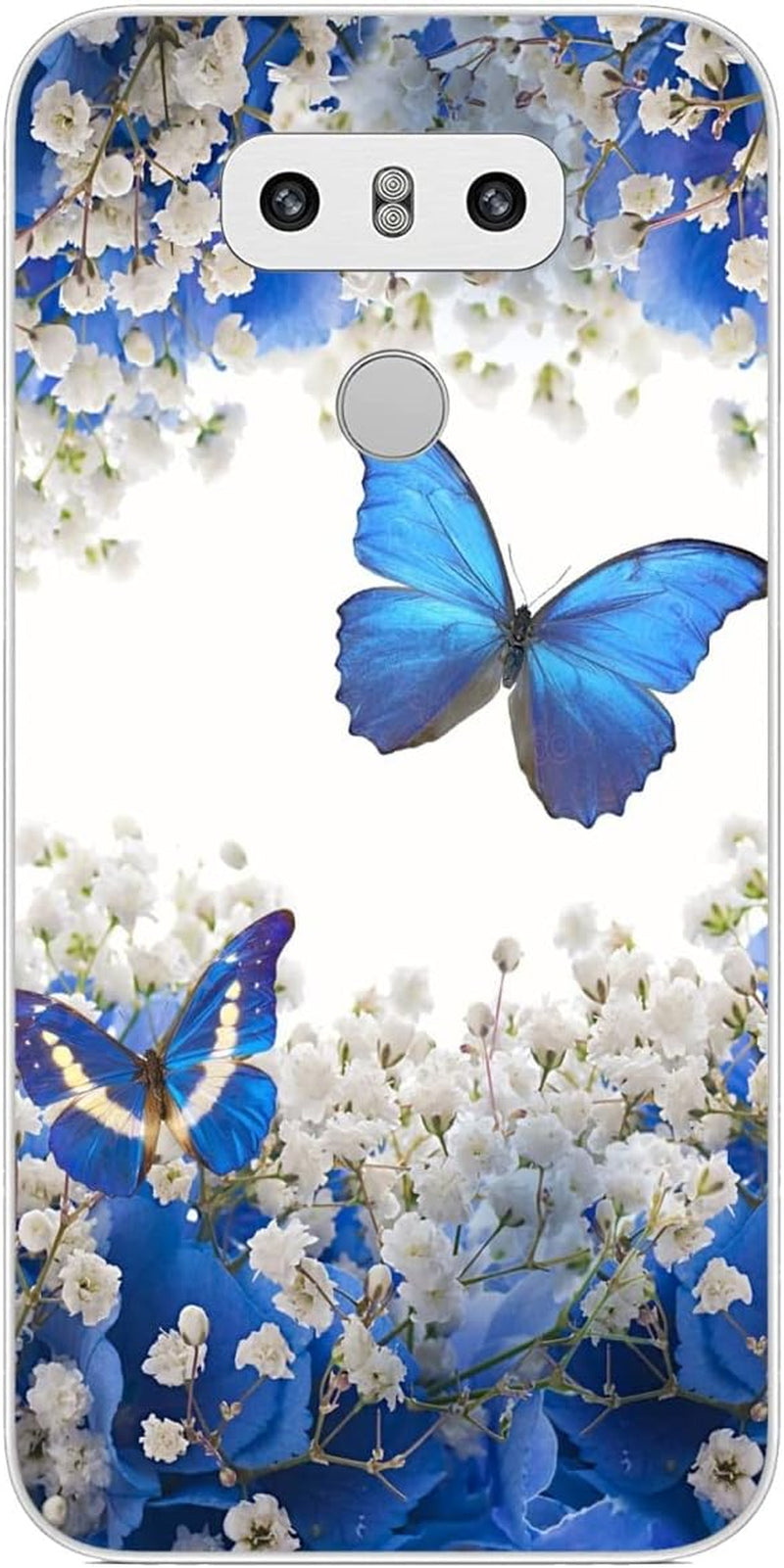 Compatible with LG G6 | LG G6+ | LG G6 plus Case Butterfly 160 Cool Kids Girls Women Man Soft Flexible TPU Silicone Phone Case Clear  PTGVCTA Butterfly 847  