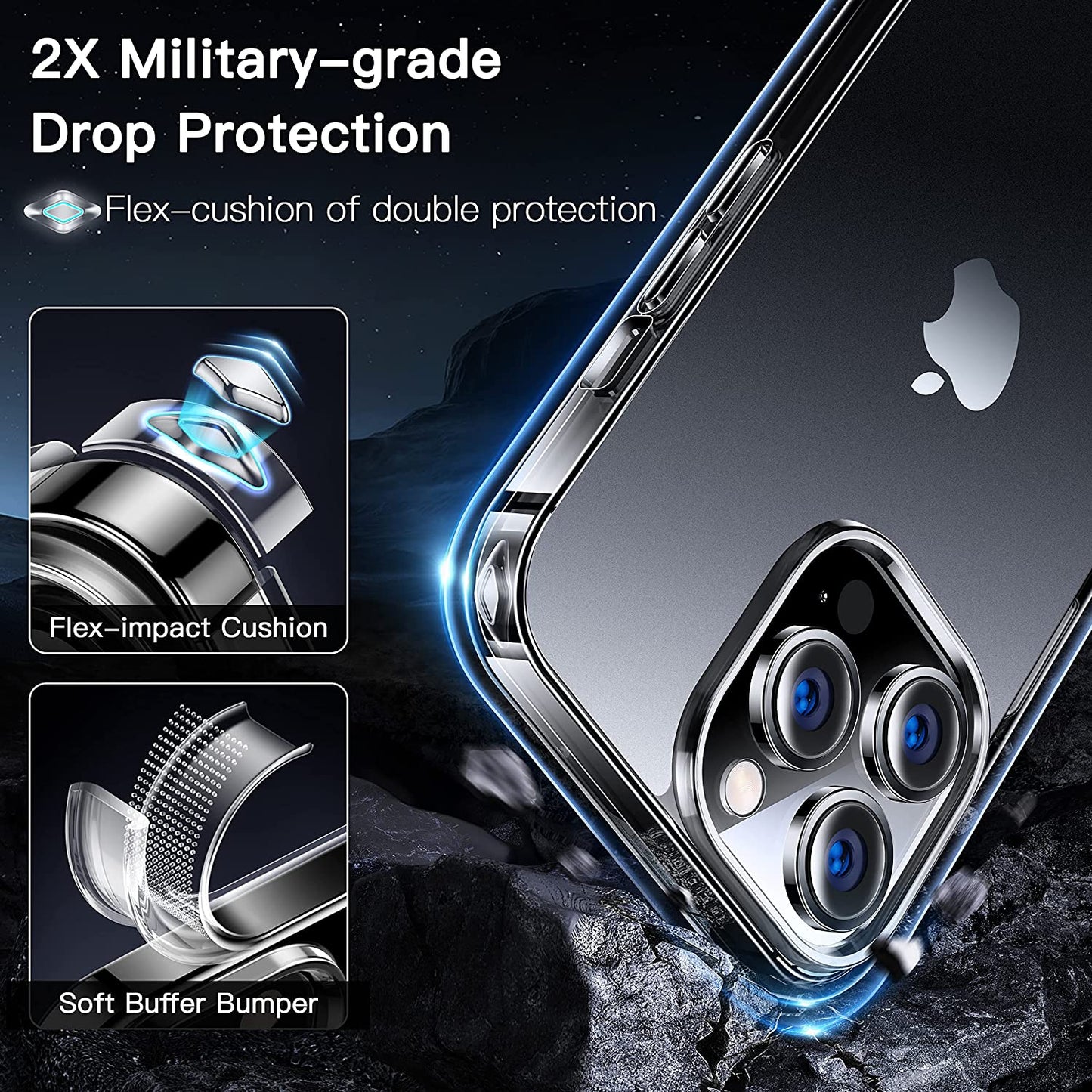 Alphex beyond Clear for Iphone 14 Pro Max Case [Never Yellowing][Look as Caseless] 10FT Military Grade Protective Soft Glossy Bumper Matte Slim Women Men Phone Cover 6.7 Inch, Matte Clear  Alphex   