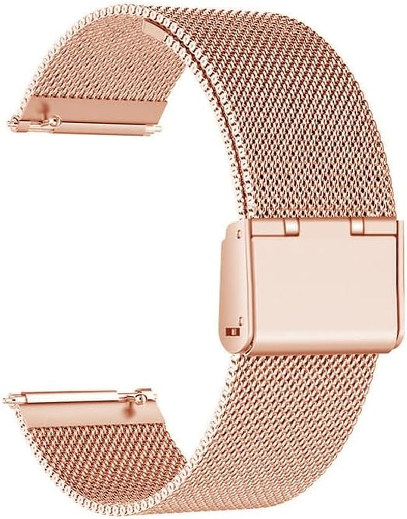 NDJQY for Garmin Vivoactive 3 4 4S Strap Milanese Metal Watch Band for Garmin Accessoires Forerunner 245/645 Venu 2 2S plus Bracelet  NDJQY Rosegold 18mm 