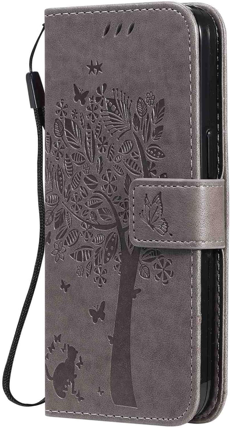 Fansipro Phone Cover Wallet Folio Case for LG G7 THINQ, Premium PU Leather Slim Fit Cover for G7 THINQ, 2 Card Slots, Exactly Fit, Gray  Fansipro   