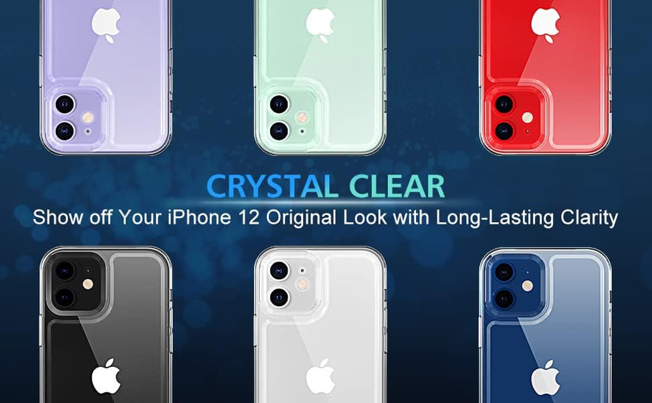 WISMURHI Crystal Clear Case for Iphone 12, [Never Yellow], [Camera Protection], [Magsafe Adaptation], Soft Slim Silicone Phone Cover Case, Shockproof Iphone 12 Case Protective Transparent, 6.1''  WISMURHI   
