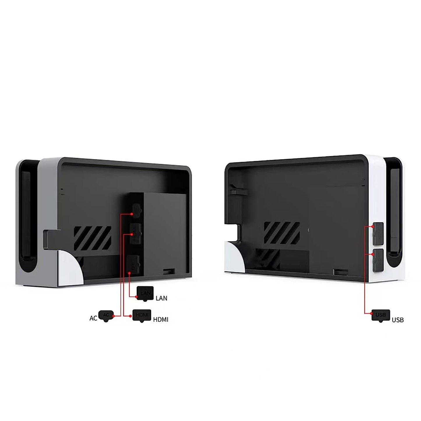 ECHZOVE Switch OLED Silicone Soft Rubber Dust Proof Plug, Nintendo Switch Dust Proof Cover Assessories Kits,Dust Cover for HDMI, USB, AC, SD, LAN, Earphone(14 Pack)  ECHZOVE   