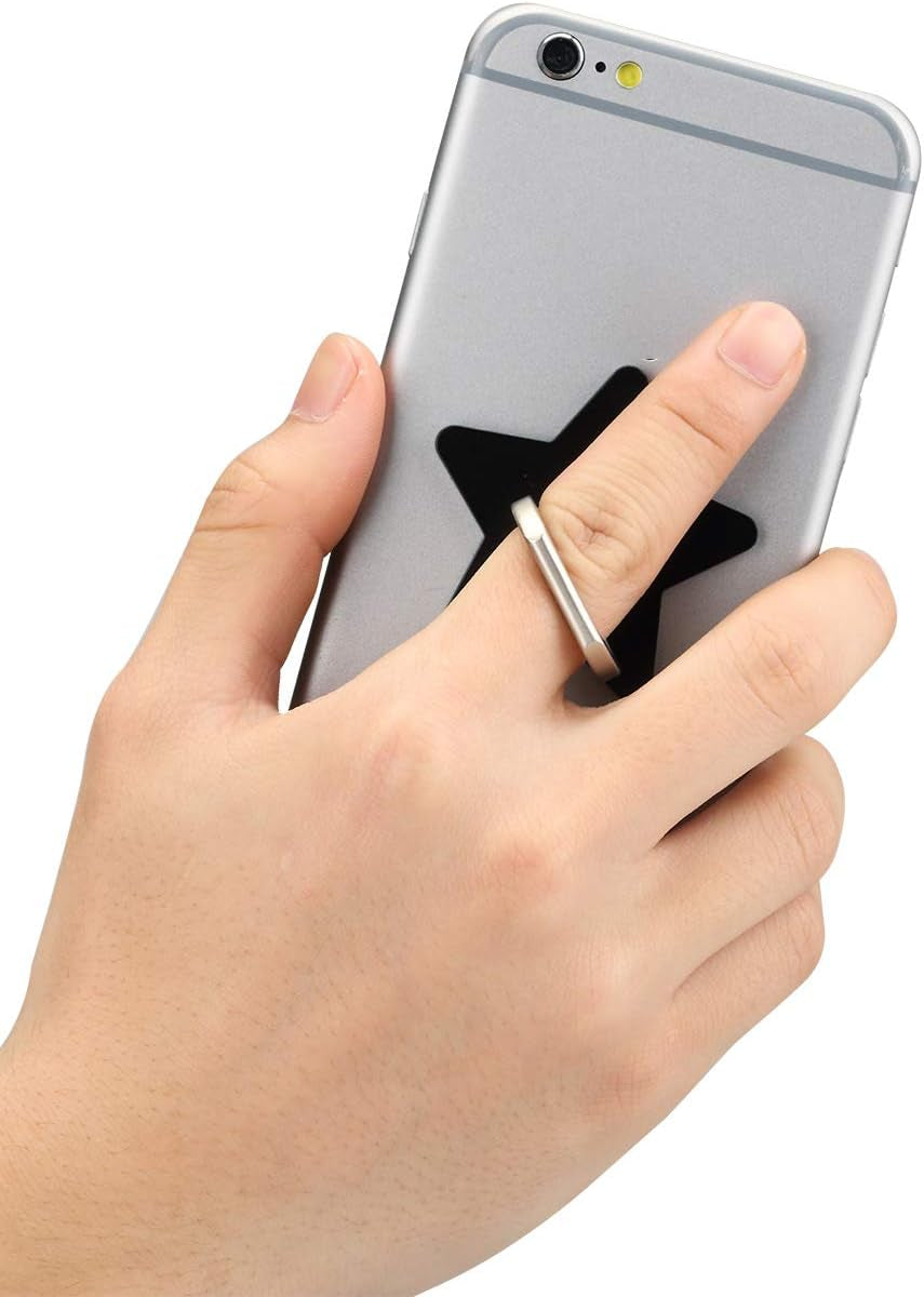 Lenoup Z179 (4 Pcs) Cell Phone Holder,Star Phone Ring Kickstand,Universal 360 Rotation Cell Phone Finger Ring Grip for Almost All Phones/Pad(4 Color Star)  lenoup   