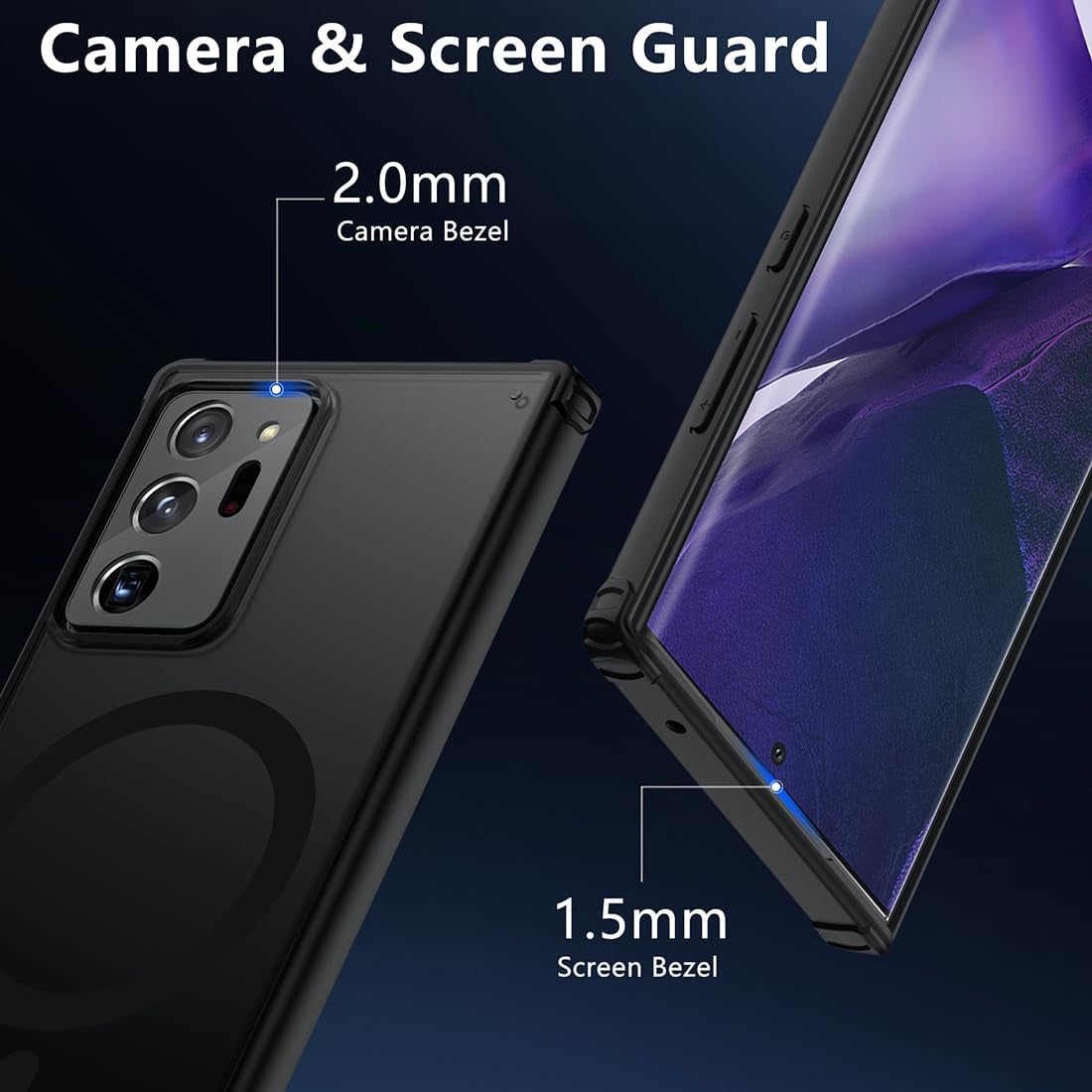 TIANNIUKE Magnetic Case for Samsung Galaxy Note 20 Ultra, Translucent Matte Anti-Fingerprint,Compatible with Magsafe,Slim Fit Shockproof Protective Phone Case for Galaxy Note 20 Ultra Case  TIANNIUKE   