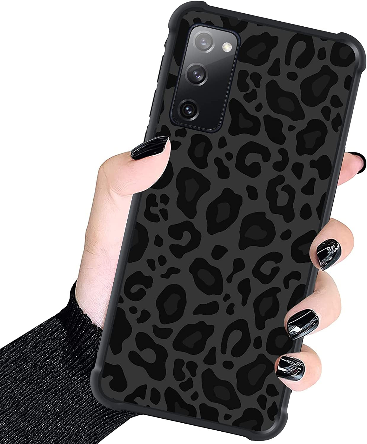 KANGHAR Case Compatible with Samsung Galaxy S21,Black Leopard Design,Tire Texture Non-Slip +Shockproof Rugged TPU Protective Case for Samsung Galaxy S21 6.2 Inch (2021) Leopard Pattern  KANGHAR Leopard-Samsung Galaxy S20 Fe  