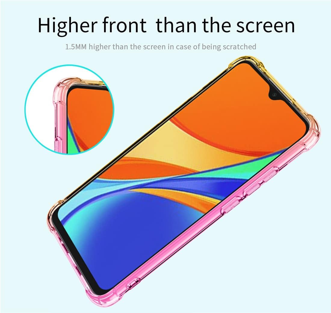 KOARWVC Case for Redmi 9C/Poco C3/Redmi 10A/Redmi 9 Activ Case, Crystal Clear Case Gradient Slim anti Scratch TPU Shockproof Protective Phone Cases Cover for Xiaomi Redmi 9C (Pink/Gold)  KOARWVC   