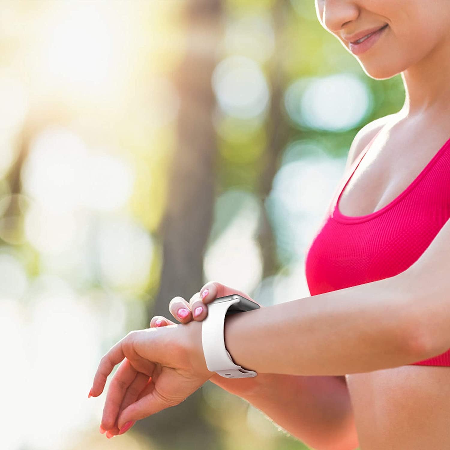 ZALAVER Bands Compatible with Apple Watch Band 38Mm 40Mm 41Mm 42Mm 44Mm 45Mm 49Mm, Soft Silicone Sport Replacement Band for Iwatch SE Ultra Series 8 7 6 5 4 3 2 1 Women Men  ZALAVER   