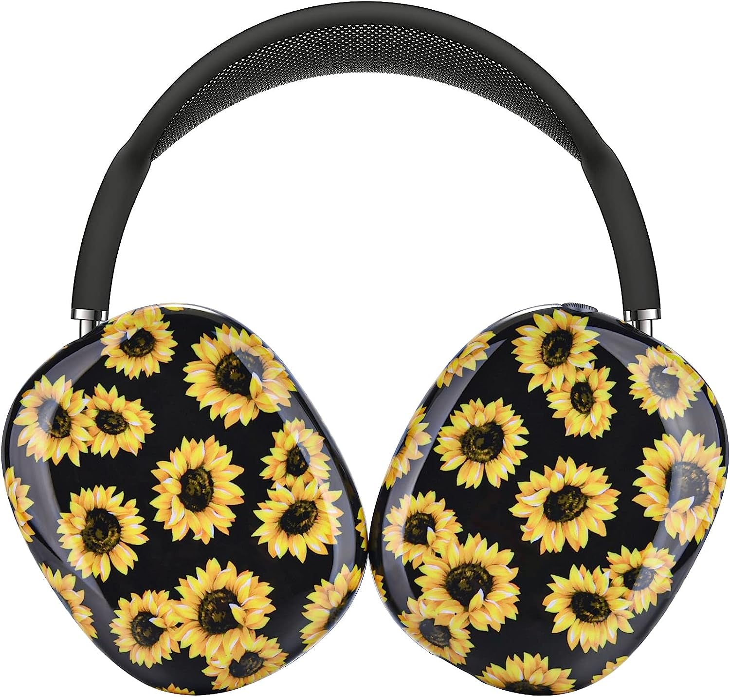 VISOOM Airpod Max Case Cover - Airpods Max Bling Cases Women Crystal TPU Soft Anti-Scratch Protective Girl Accessories for Apple Airpods Max  VISOOM sunflower  