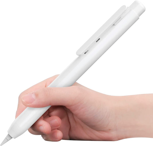 Timovo Holder Case Fit Apple Pencil 1St Generation, Retractable Tip Cap Protective Pencil Sleeve Cover with Sturdy Clip for Apple Pencil 1St Gen - White  TiMOVO   