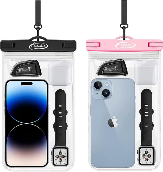 Large Universal Waterproof Case, Airuntech Waterproof Phone Pouch Compatible with Iphone 14 Pro Max/13/12/11/Xr/X/Se//8/7, Galaxy S22/S21, Note 20 Pixel/Oneplus Underwater Phone Protector Vacation  AiRunTech   