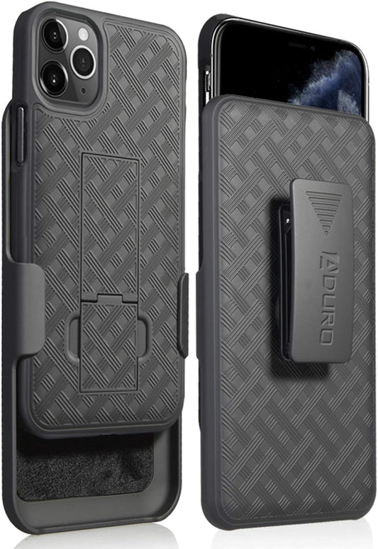Aduro Combo Case & Holster for Iphone 11 Pro, Slim Shell & Swivel Belt Clip Holster, with Built-In Kickstand for Apple Iphone  Aduro   
