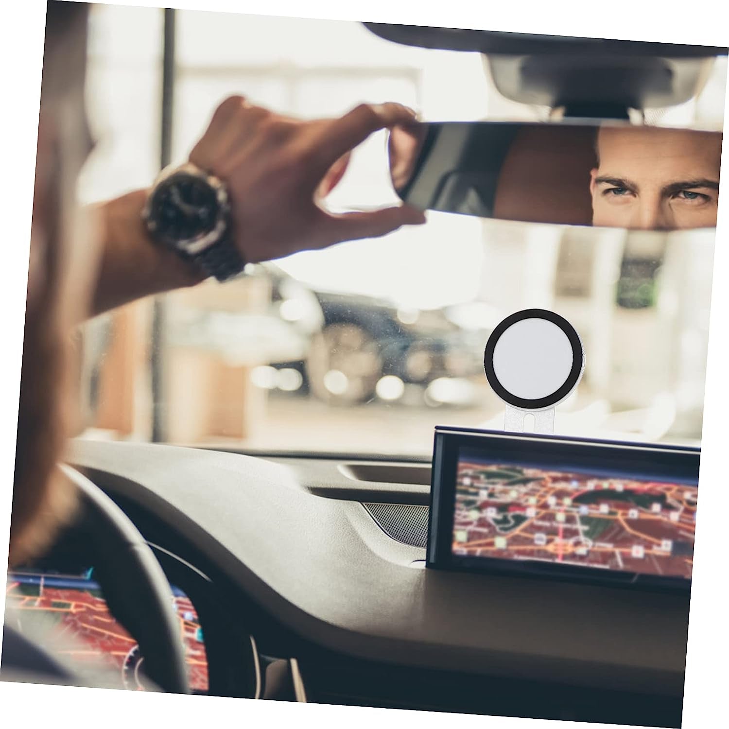 KICHOUSE Mobile Phone Holder Computer Monitors Laptop Stand Portable Magnetic Mount Cell Phone Mount for Computer Laptop Phone Holder Laptop Phone Mount Clips Phone Holder for Computer Car  KICHOUSE   