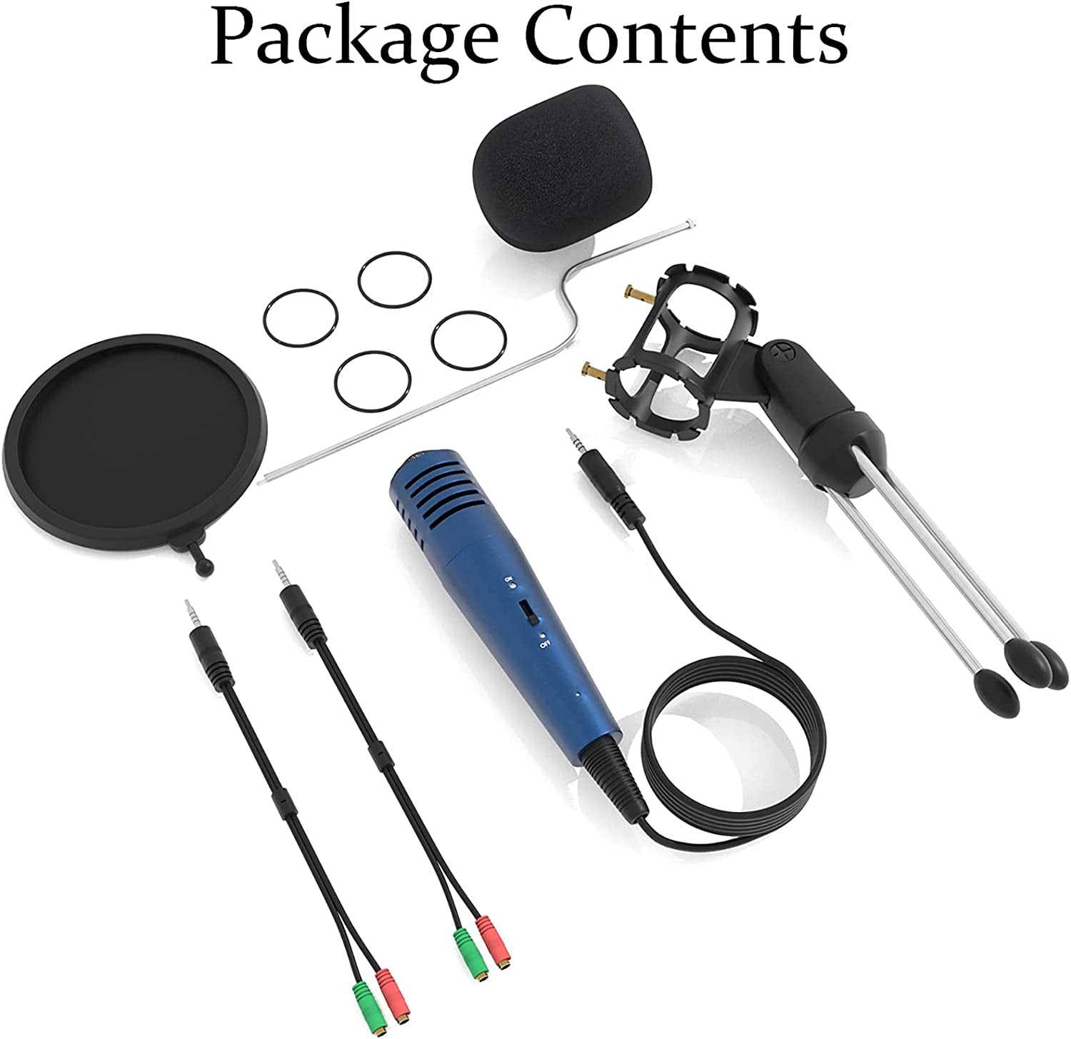 3.5Mm Condenser Microphone,Msizoy Studio Recording Microphone W/Stand for Phone Computer PC MAC Laptop Windows Mini Mic for Youtube Podcast Singing Video Live Stream Conference Facebook Karaoke(Blue)  MSIZOY   