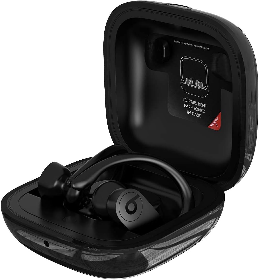 Compatible with Powerbeats Pro Case Cover, Anti-Lost and Shock-Proof Easy-To-Carry Durable Silicone Protective Case Skin for 2019 Latest Beats Powerbeats Pro (Burgundy)  meiyasy Black Edge-Black Black Edge 