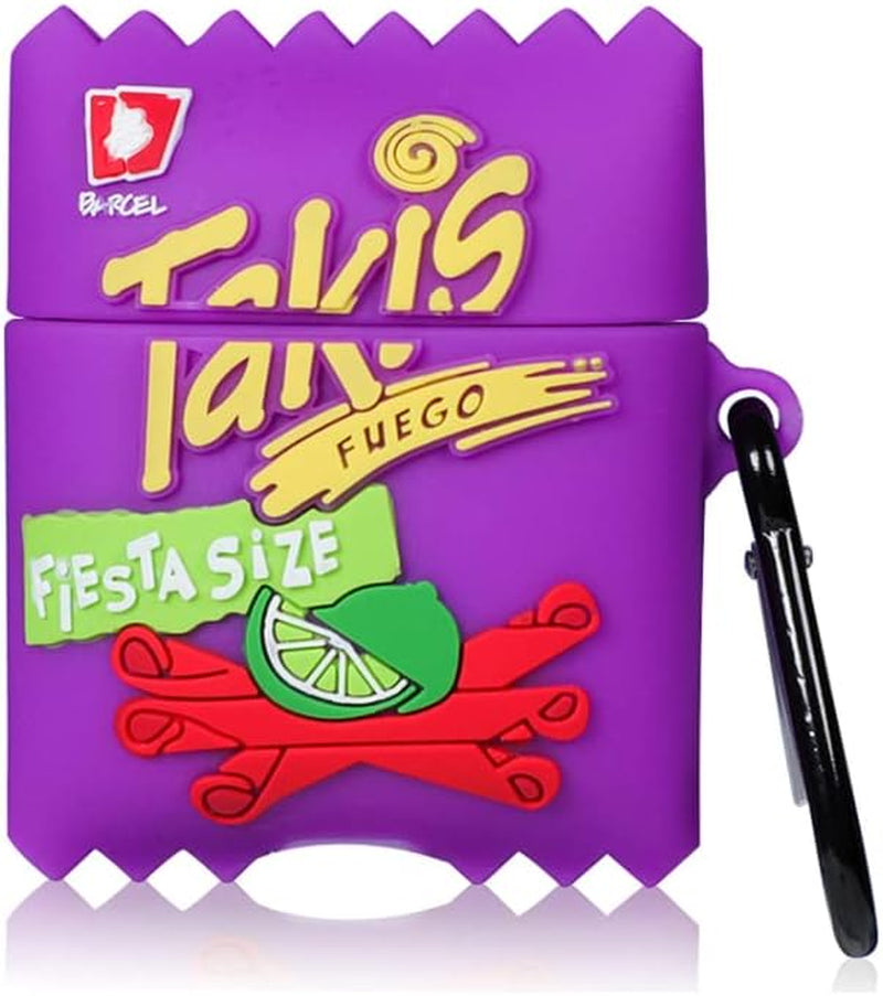 Silicone Airpod Cases | Generation 1&2 | Compatible with Airpods 1&2 Only | Shockproof | Premium Quality | Best Gifts for Your Loved Ones | Cool Product (Black Tiktok)  ZHAWK Purple Chips  