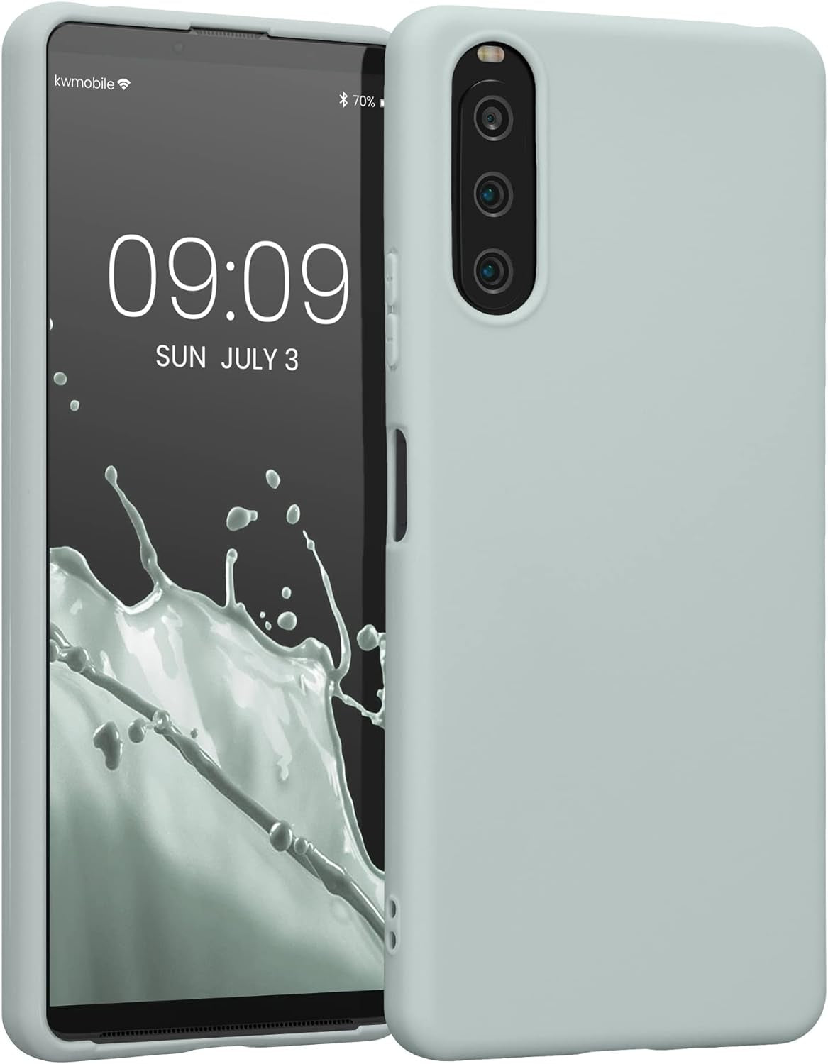 Kwmobile Case Compatible with Sony Xperia 10 IV Case - Soft Slim Protective TPU Silicone Cover - Cool Mint  KW-Commerce   