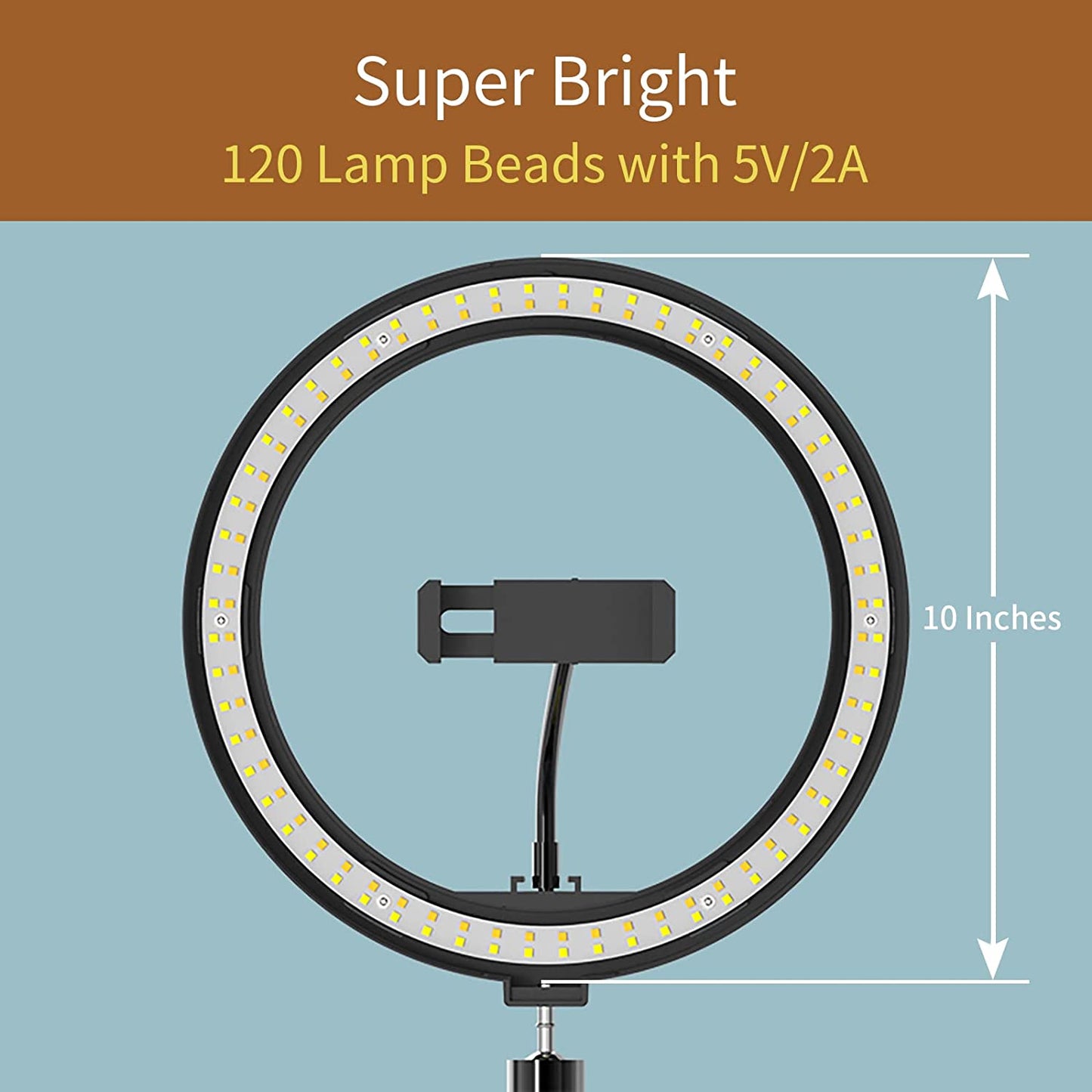 Imuviy Selfie Ring Light Set with Tripod Stand and Adjustable Cell Phone Holder for Live Stream or Diammable Desk Makeup Ring Light Kit Mini Led Camera Ringlight for Youtube Videos Photography  imuviy   