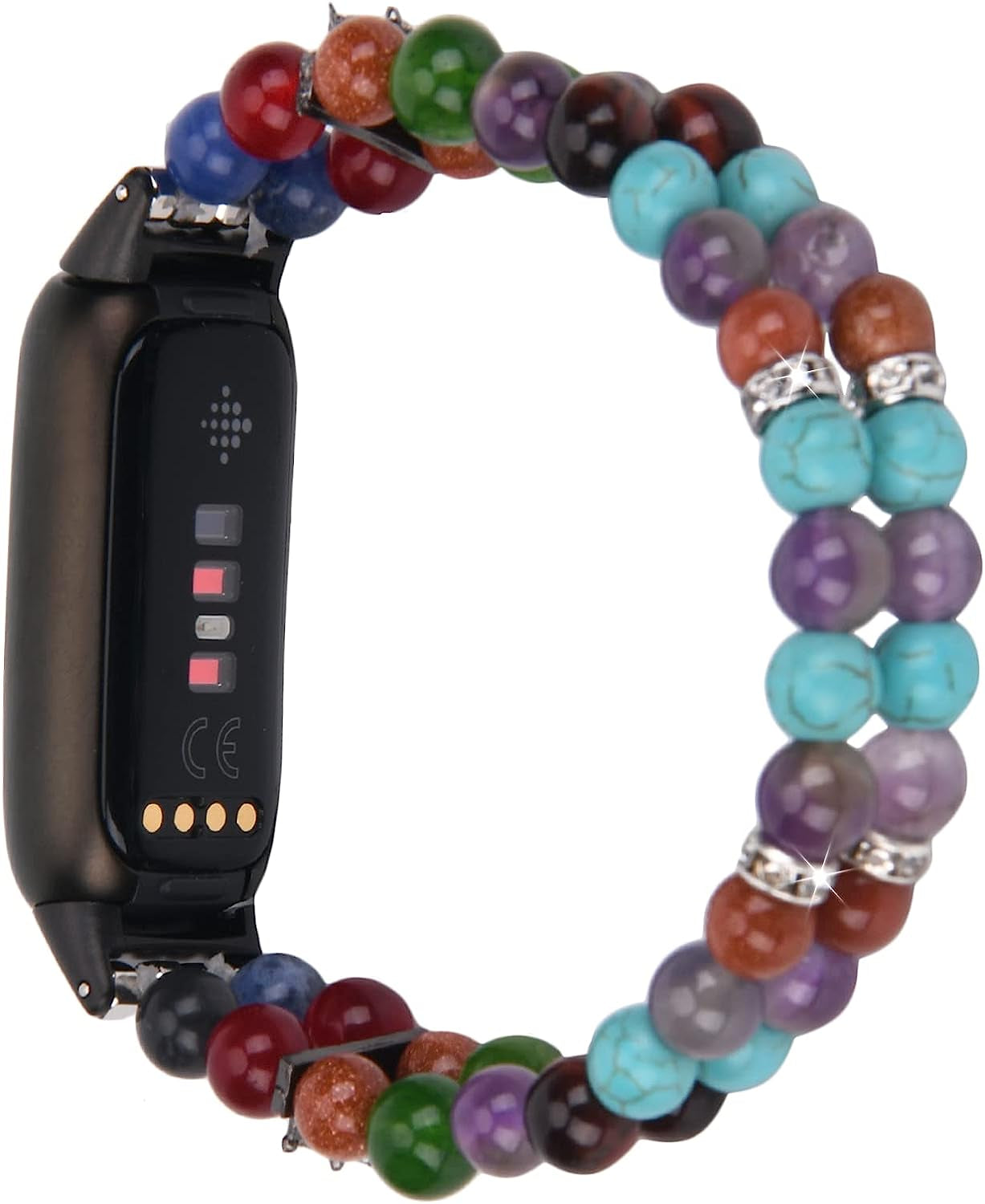 Wongeto Compatible with Fitbit Luxe Bands,Fashion Handmade Elastic Stretch Pearl Bracelet Women Girls Replacement Strap for Fitbit Luxe Accssorises (Color Pearl)  Wongeto   