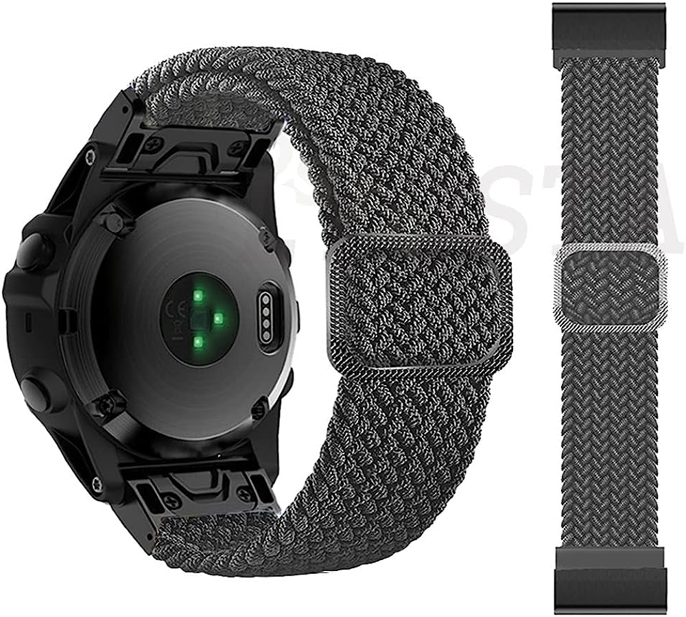 TWRQA 22 26Mm Nylon Band for Garmin Fenix 7X 7 Epix 6X 6 Pro 5X 5 plus 3 3HR Watchbands Smart Watch Straps Fenix 6Xpro 5Xplus Bracelet  TWRQA B 22mm Width 
