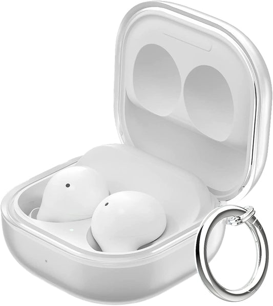Aircawin Clear Case for Samsung Galaxy Buds 2 Pro Case 2022/Galaxy Buds 2 Case 2021/Galaxy Buds Pro Case 2021/Galaxy Buds Live Case 2020 Clear Cover,Soft TPU Transparent Case with Keychain-Clear  Aircawin   