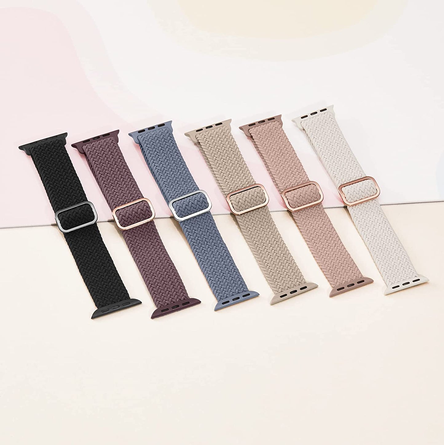 Pizooprs Braided Solo Loop Compatible with Apple Watch Band 38Mm 40Mm 41Mm 42Mm 44Mm 45Mm 49Mm for Women Men, Nylon Stretchy Sport Bands Soft Elastic Straps for Iwatch Ultra SE Series 8 7 6 5 4 3 2 1  Pizooprs   