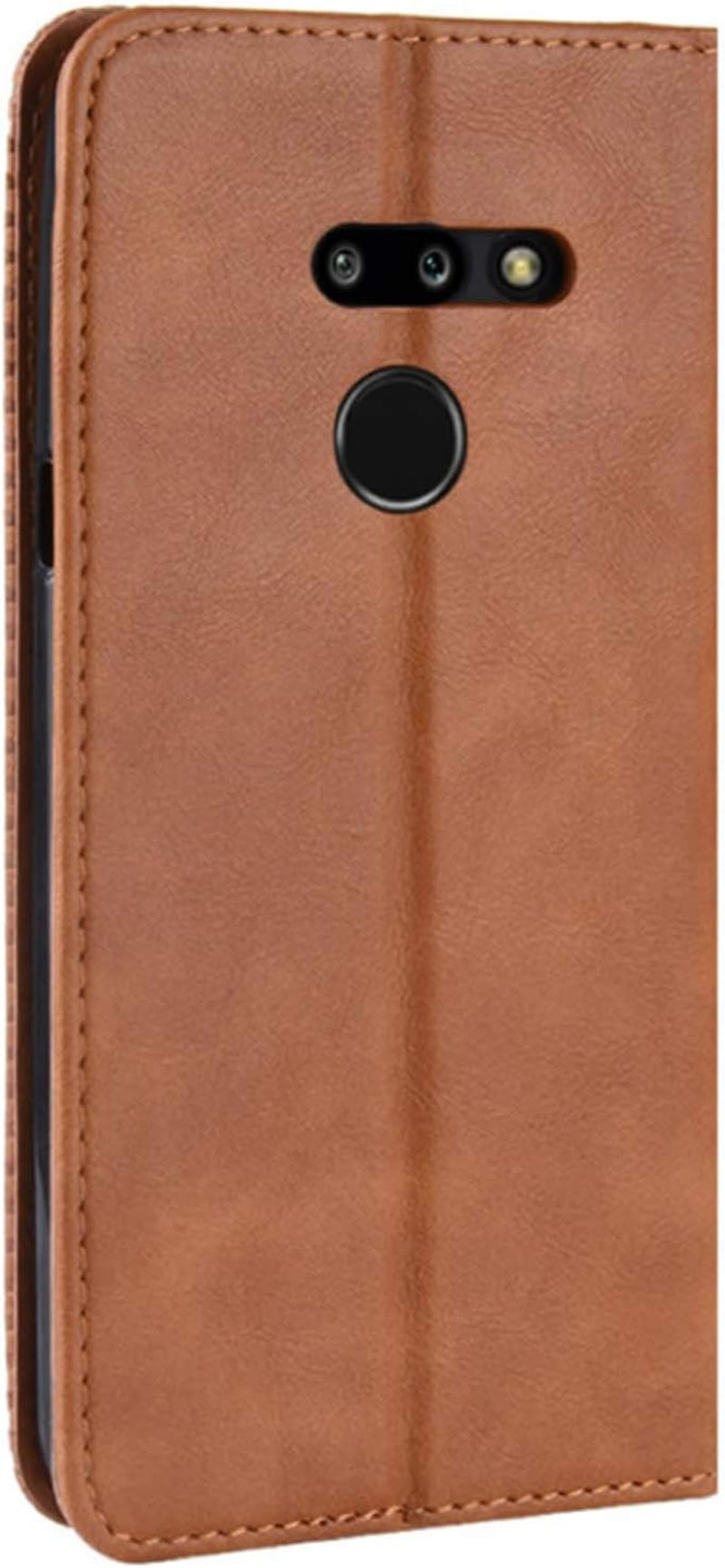 Hualubro LG G8 Thinq Case, LG G8 Case, Retro PU Leather Full Body Shockproof Wallet Flip Case Cover with Card Slot Holder and Magnetic Closure for LG G8 Thinq Phone Case (Brown)  HualuBro   