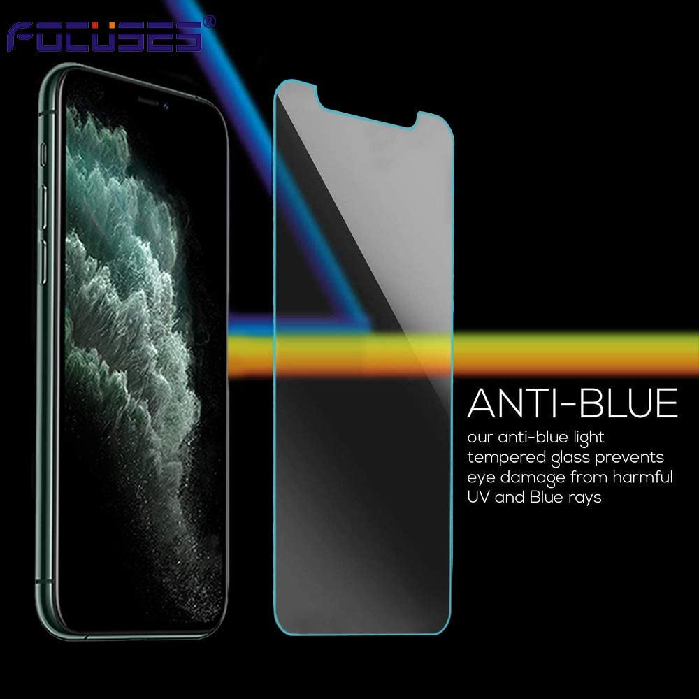 Focuses Iphone 11 Pro Screen Protector, Iphone Xs/X Screen Protector, anti Blue Light Tempered Glass Film for Apple Iphone Xs/X & Iphone 11 Pro,3-Pack  Focuses   