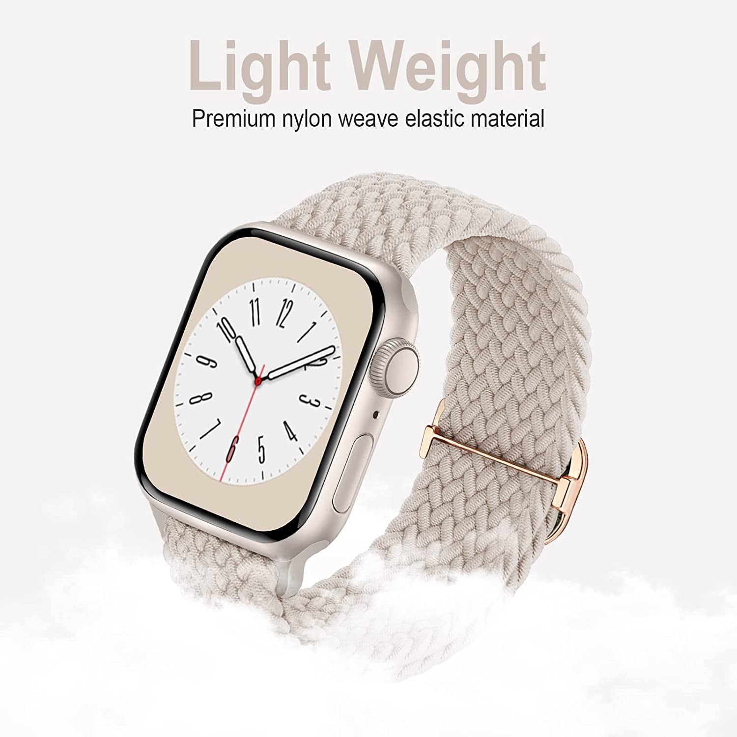 Braided Solo Loop Compatible with Apple Watch Band 38Mm 40Mm 41Mm 42Mm 44Mm 45Mm 49Mm for Women Men, Stretchy Straps Elastic Sport Wristbands for Iwatch Series 8 7 6 5 4 3 2 1 SE Ultra  Butifacion   