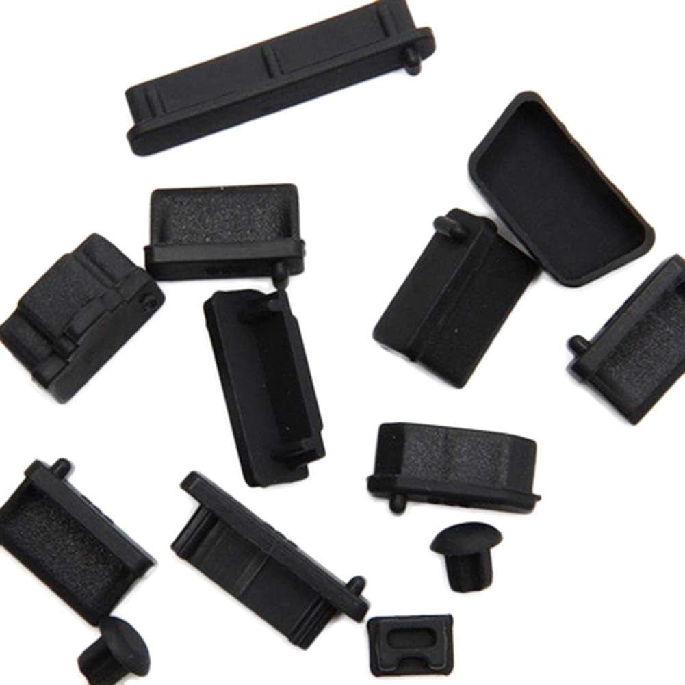 13Pcs Universal Silicone USB 2.0/3.0 Port Plug Cover Cap Female Jack Interface anti Dust Protector Compatible with Tablet PC Notebook Laptop Green  Bluelanss Black  