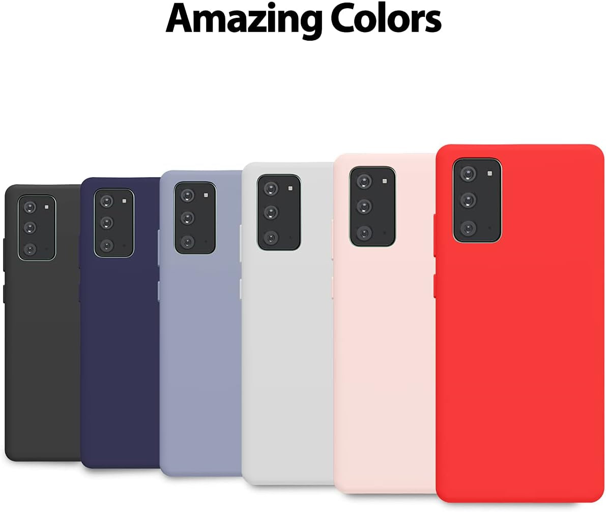 GOOSPERY Liquid Silicone Case for Galaxy Note 20 (6.7 Inches - 2020) Silky-Soft Touch Full Body Protection Shockproof Cover Case with Soft Microfiber Lining - Black  GOOSPERY   