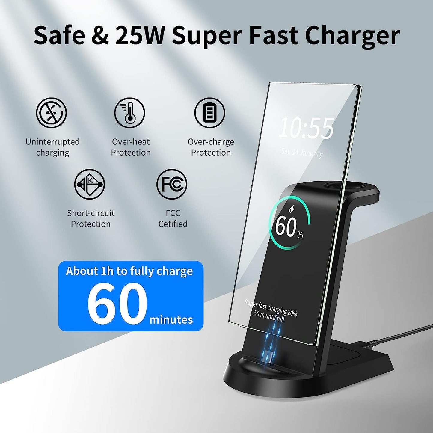 3 in 1 Super Fast Charging for Samsung Multiple Devices,Charging Station Charger for Samsung Galaxy S23/S23 Ultra/S22/S21/S20/Note20,Wireless Charger for Galaxy Watch 5/5 Pro,Galaxy Buds  Shenzhen Ai Infinite Electronics Co., Ltd   