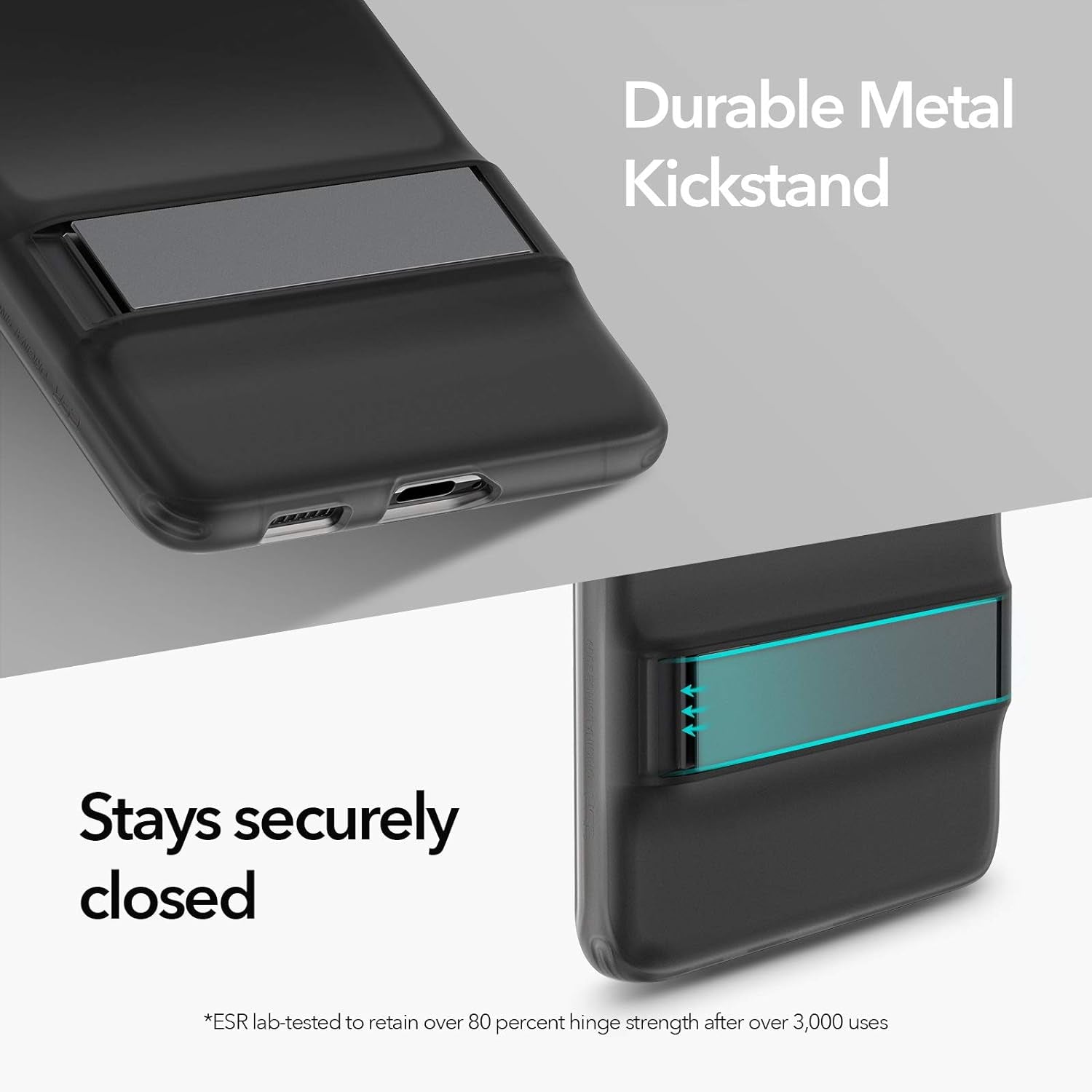 ESR Metal Kickstand Case Compatible with Samsung Galaxy S21 plus (6.7-Inch) (2021) [Reinforced Drop Protection] [Portrait and Landscape Stand], Translucent Black  Electronic Silk Road Corp   