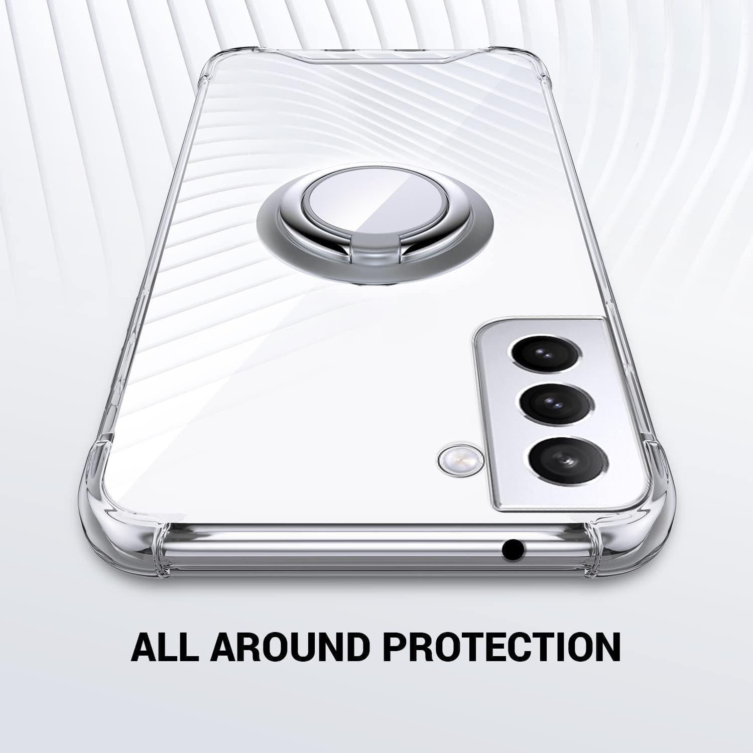Silverback for Samsung Galaxy S22 plus Case Clear with Ring Kickstand, Protective Shock -Absorbing Bumper Shockproof Phone Case for Galaxy S22 plus -Clear  Silverback inc   