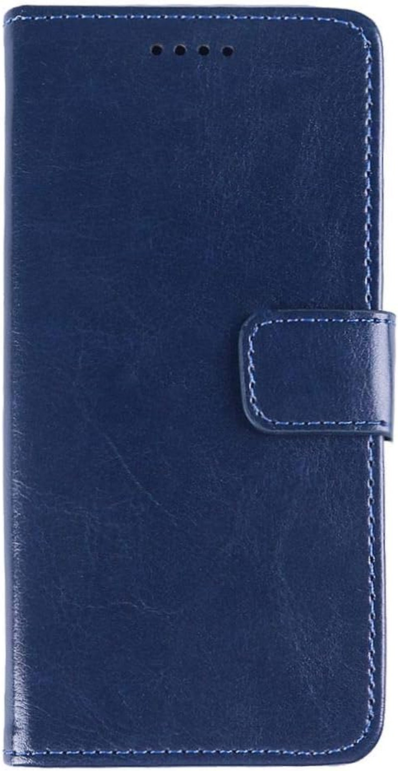 Phone Case for LG G7 Thinq,Smooth Leather Flip Wallet Case with Card Slot,Stand Holder and Magnetic Closure,Lg G7 Thinq Leather Case Cover  SJK-MKS Dark Blue Lg G7 Thinq 