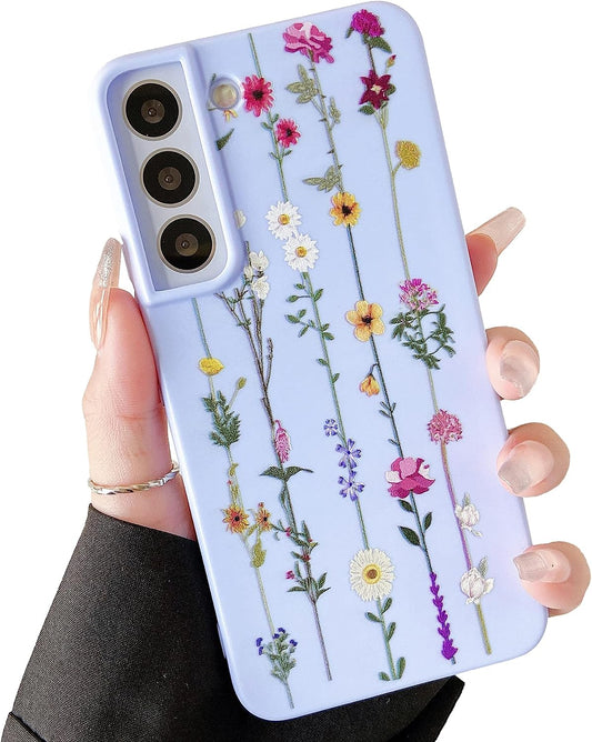 ZTOFERA Floral Case for Samsung Galaxy S21 plus 5G,Cute Flower Pattern Case for Girls Women,Flexible Silicone Protective Slim Shockproof Bumper Phone Cover for Samsung Galaxy S21 Plus,Purple  ZTOFERA   