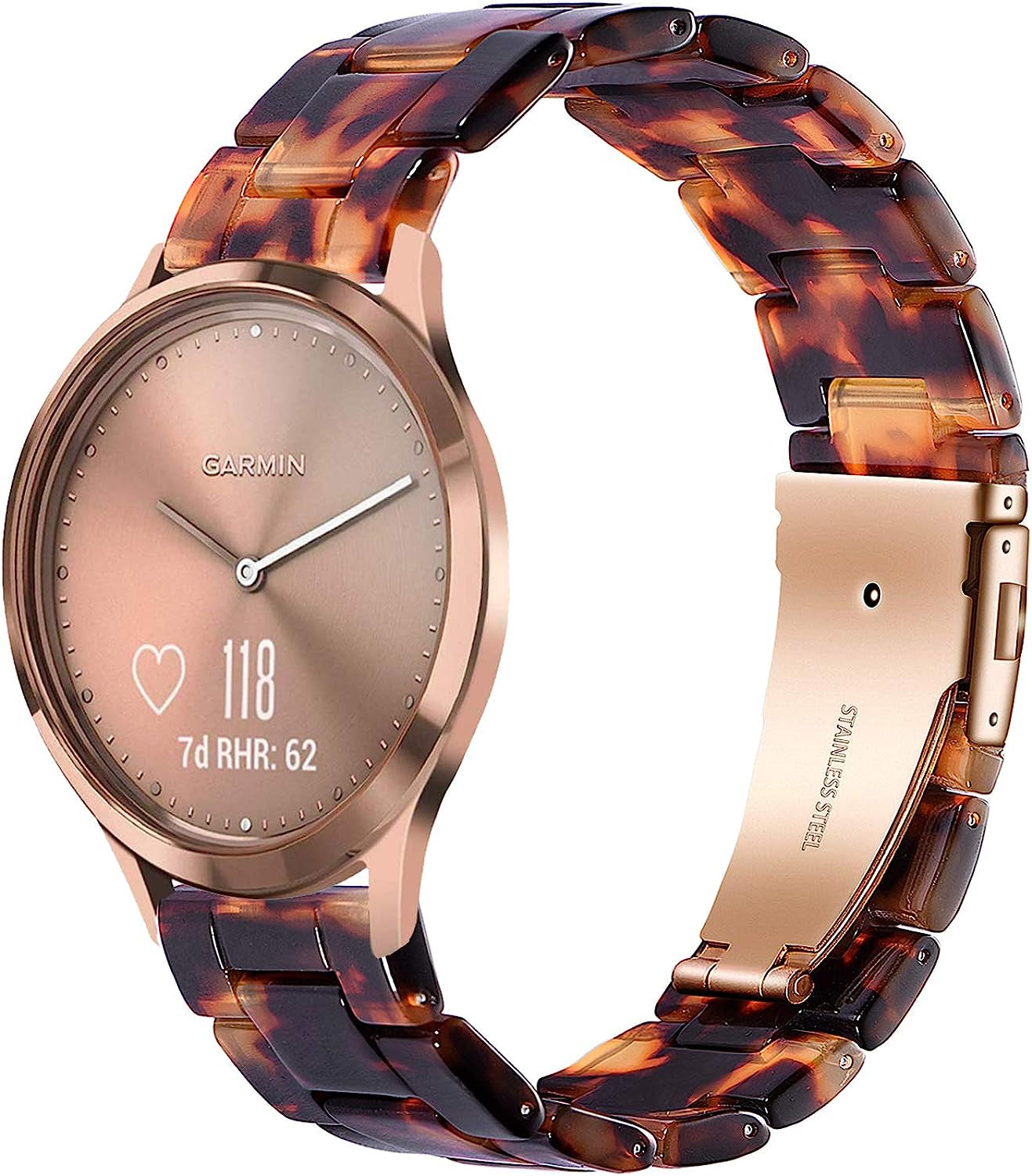 Wongeto Resin Watch Band Compatible with Garmin Vivoactive 3 Music/Forerunner 245,20Mm Women Men Fashion Bracelet Strap Compatible with Vivomove Hr/Forerunner 645 Smartwatch  Wongeto   