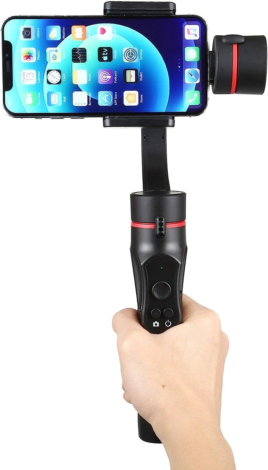 HUIFANGBU H2 Mobile Phone Stabilizer Three-Axis Anti-Shake Handheld Camera Gimbal Smart Camera Gimbal (Color : Red)  HUIFANGBU   