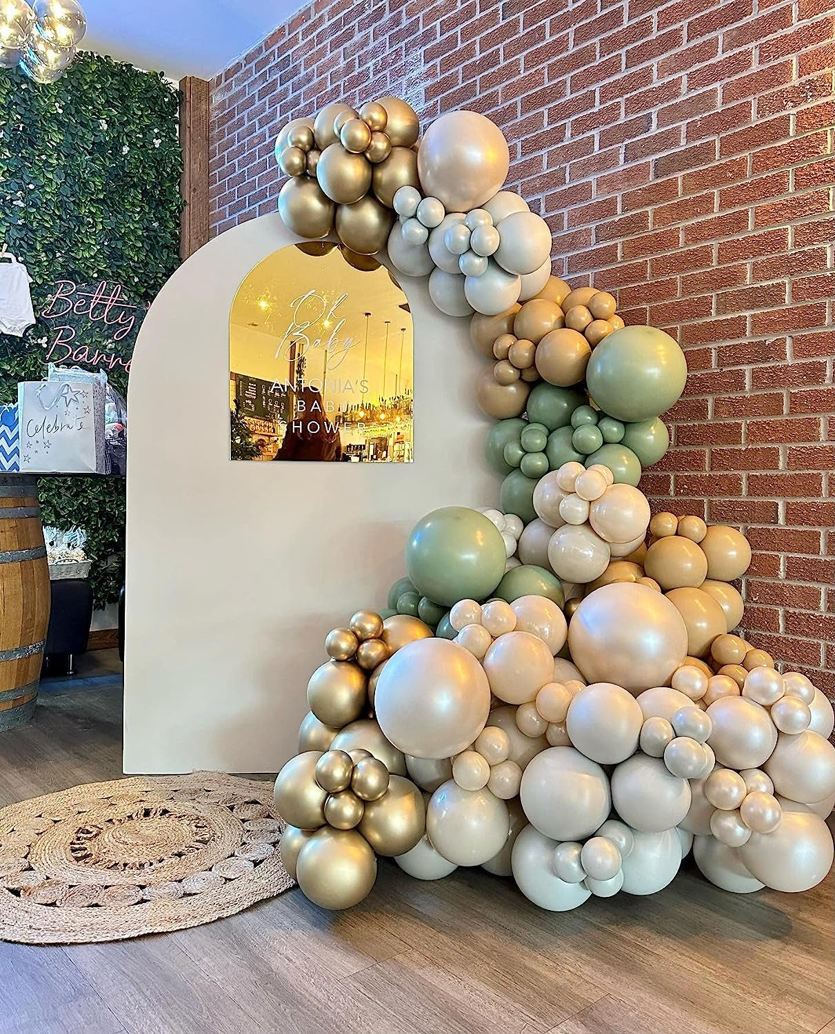 Boho Balloon Garland Arch Kit 147Pcs Blush Pastel Pink Balloon Garland Double Stuffed Dusty Rose Balloon Garland Chrome Rose Gold Balloons for Birthday Baby Shower Bridal Wedding Party Decorations  Lattua 148Pcs  