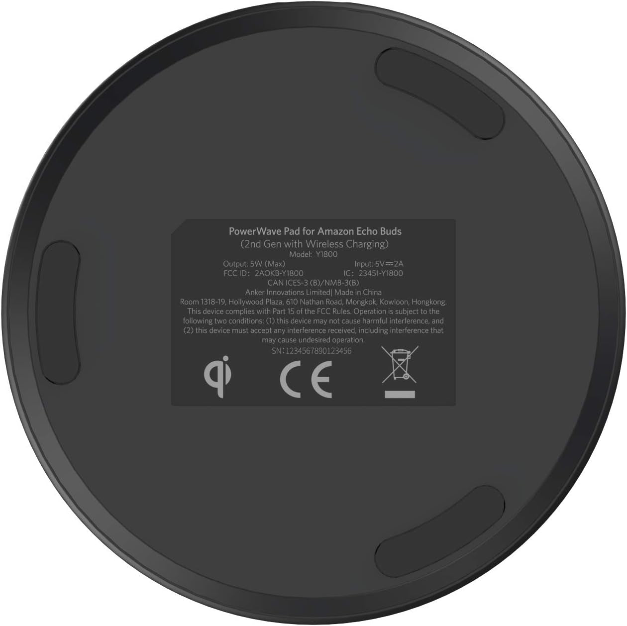 Made for Powerwave 5W Wireless Charging Pad for Echo Buds (2Nd Gen with Wireless Charging)  Anker   
