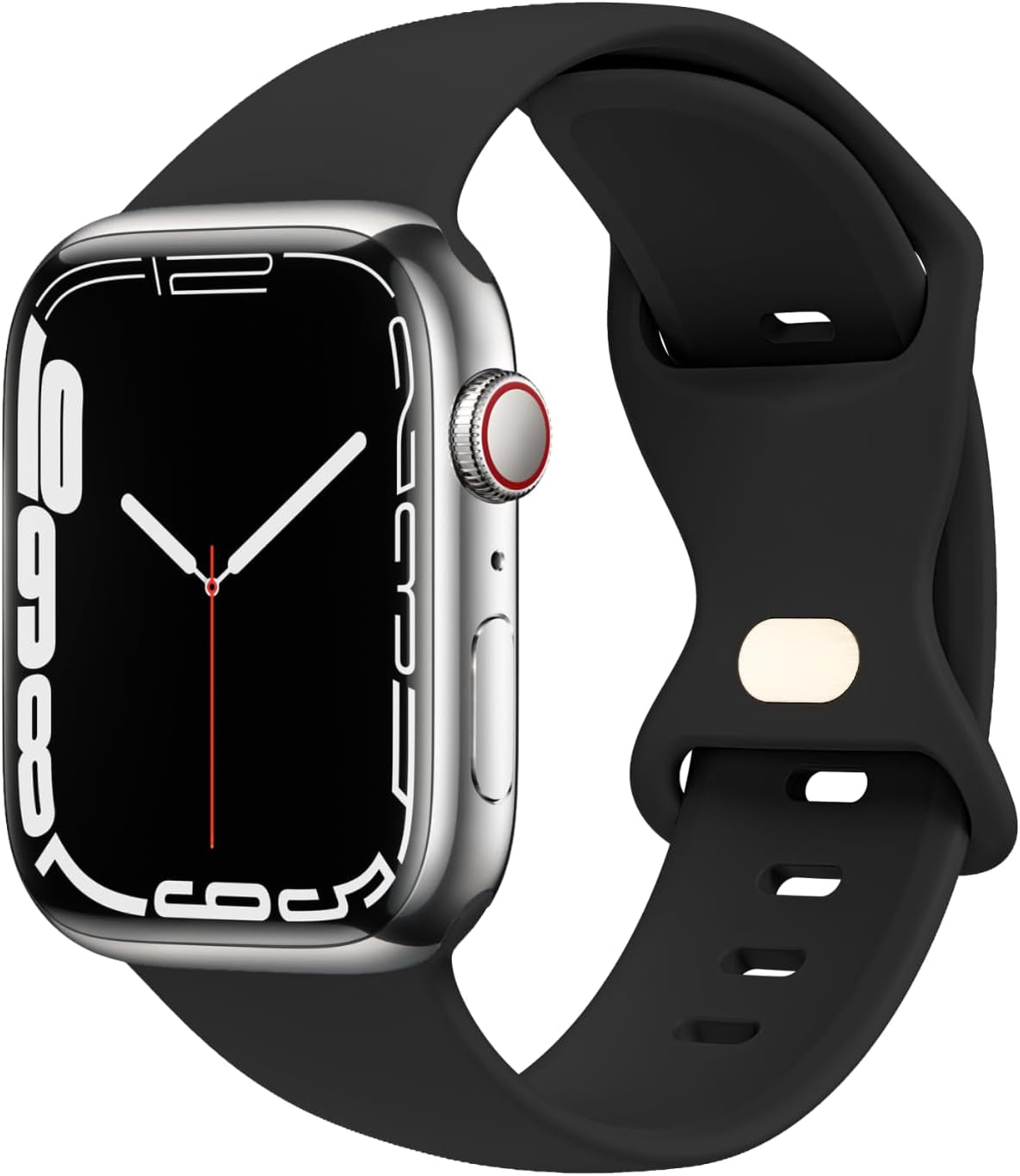 STG Sport Watch Band Compatible with Apple Watch Band 38Mm 40Mm 41Mm 42Mm 44Mm 45Mm 49Mm S/M M/L for Women/Men Waterproof Soft Silicone Replacement Strap Accessories for Iwatch Ultra SE Series 8/7/6/5/4/3/2/1 (38Mm/40Mm/41Mm S/M, Clover)  STG Black 38mm/40mm/41mm 