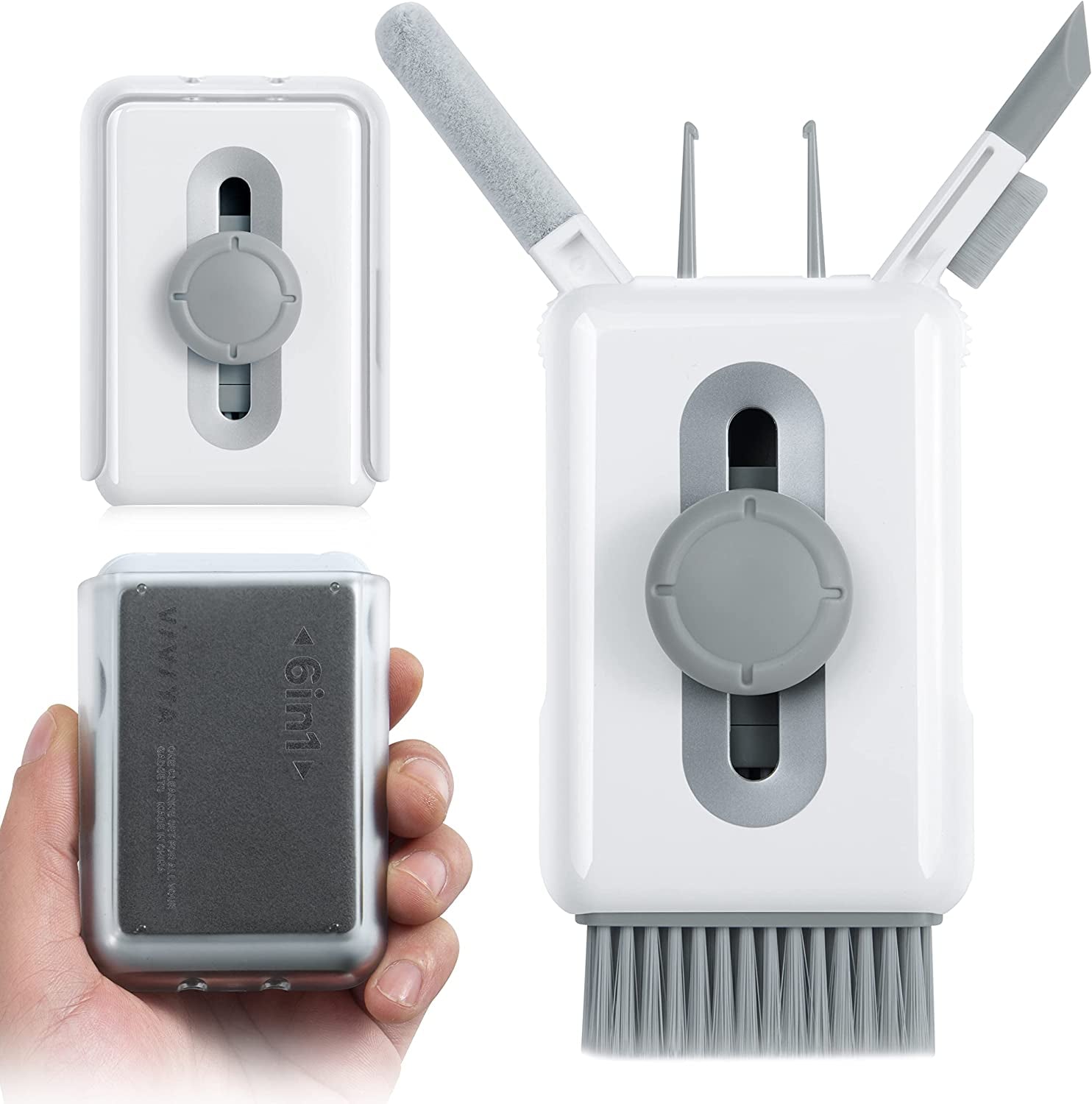 VIVIYA Electronics Cleaning Kit, All in 1 Airpods and Keyboard Cleaner Kit, Multifunctional Device Cleaning Tool for Phone, Earbud, Laptop and Tablet (White)  VIVIYA   