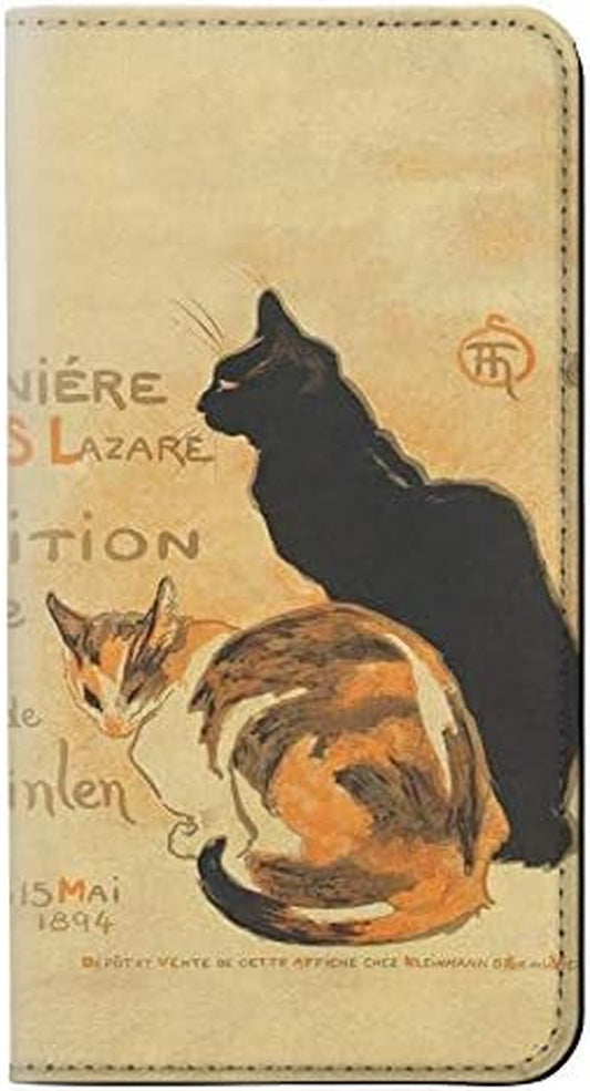 RW3229 Vintage Cat Poster PU Leather Flip Case Cover for LG V30, LG V30 Plus, LG V30S Thinq, LG V35, LG V35 Thinq  jjphonecase   