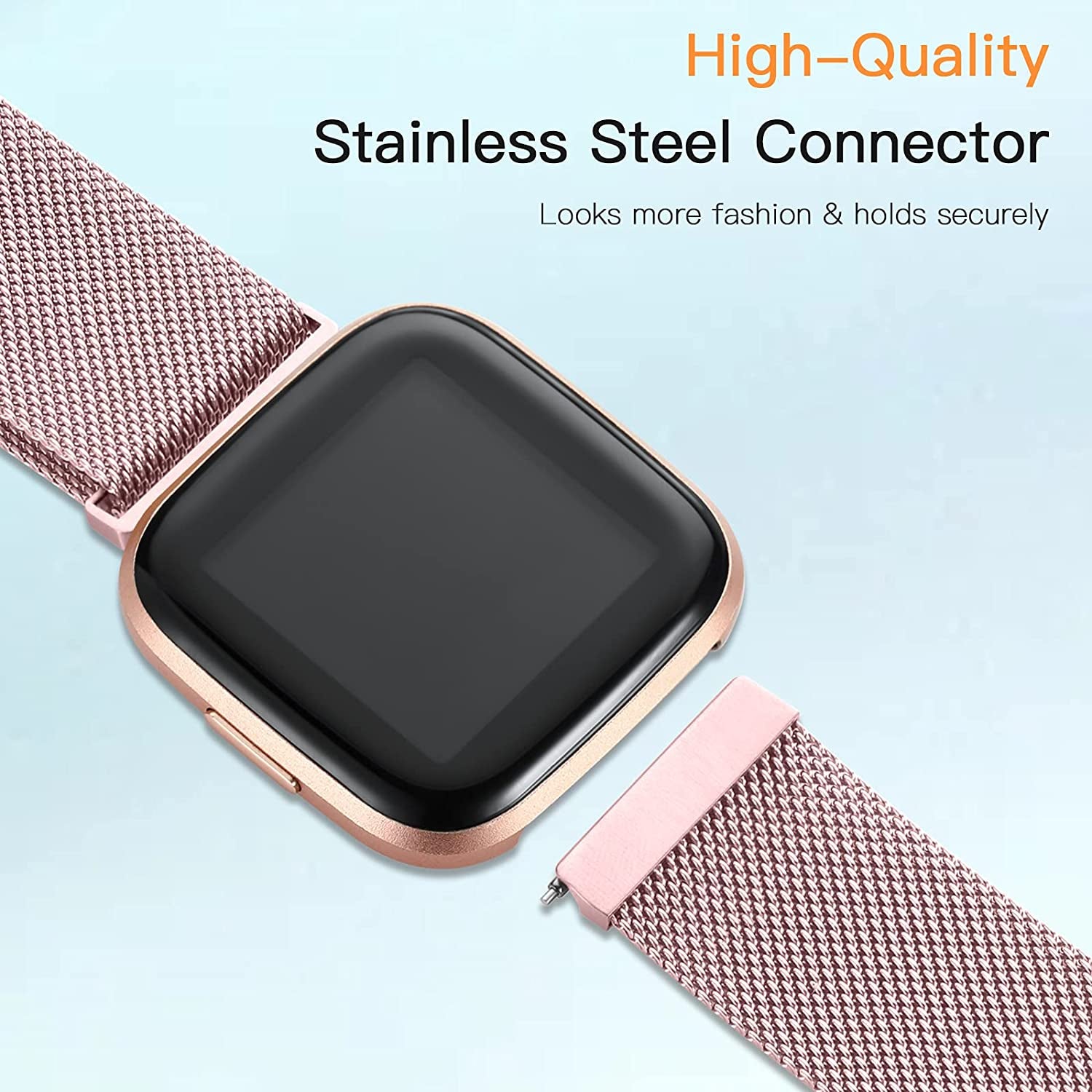 ZWGKKYGYH Compatible with Fitbit Versa 2 Bands for Women Men, Stainless Steel Metal Mesh Replacement Band Accessories Bracelet Strap with Magnet Lock for Fitbit Versa/Versa Lite SE…  ZWGKKYGYH   