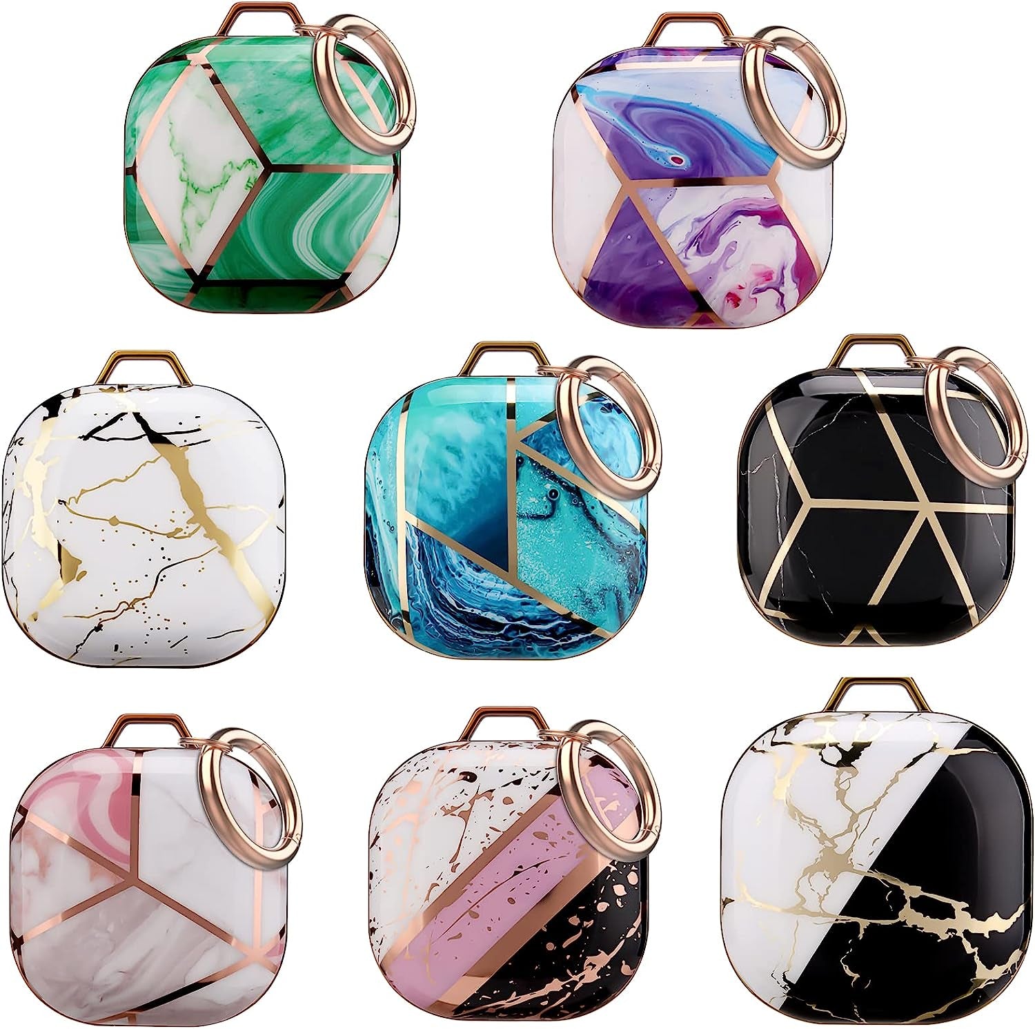 LJFLYXRI for Galaxy Buds 2 Pro Clear Hard PC Case Cover,Tpu Protective Case for Women Girls with Keychain Full Body Protective Cover for Samsung Galaxy Buds 2/Pro/2 Pro/Live Charging Box (Purple)  LJFLYXRI   